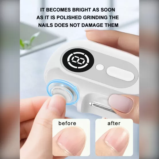 Coupe-ongles électrique Rechargeable Avec Lumière - Silencieux, Pour Seniors, Adultes, Enfants